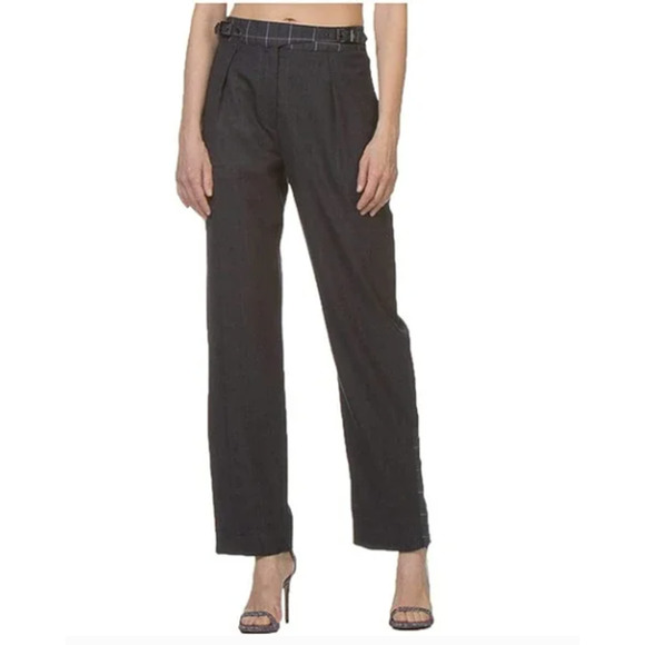 rag & bone Pants - Rag & Bone Gray Women James Straight Checkered Wool Slacks Pants 6 $475 NWT
